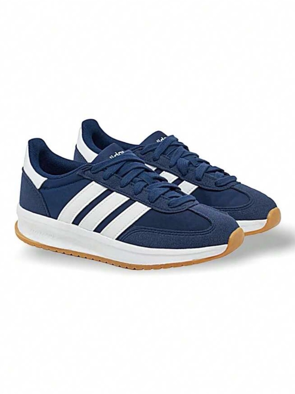 adidas Navy and White Three-Stripe Runner